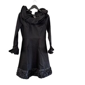 Samuel Dong Black Edgy Gothic Dress Size Small